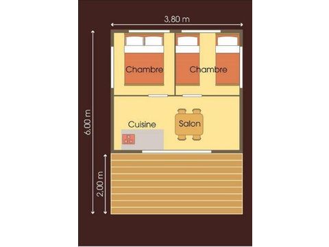 TENTE TOILE ET BOIS 4 personnes - ECOLODGE CONFORT sans sanitaires