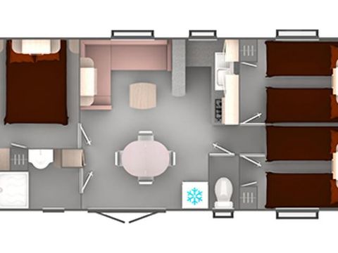 MOBILHOME 6 personnes - 3 chambres MOBILHOME 6 personnes - 3 chambres