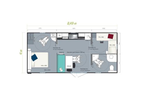 MOBILHOME 4 personnes - LIFE PMR