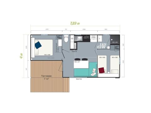MOBILHOME 4 personnes - LOGGIA