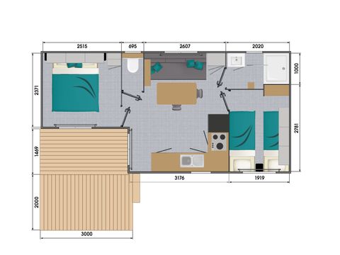 MOBILHOME 4 personnes - Pacifique