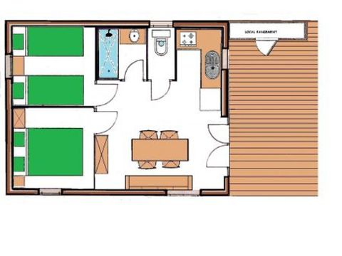 CHALET 5 personnes - Gamme Tradition - Chalet Vanoise 35m² 2 chambres + terrasse 15m²