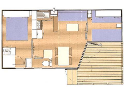 MOBILHOME 5 personnes - Lodge climatisé