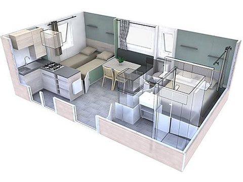 MOBILHOME 4 personnes - Cottage Confort climatisé