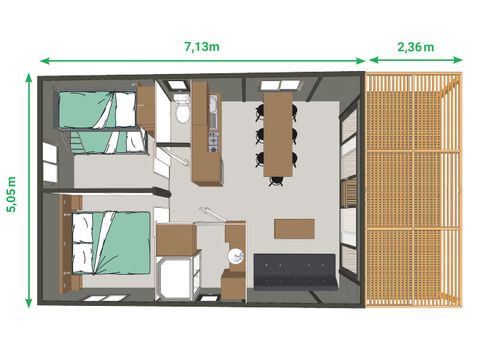 CHALET 5 personnes - TORONTO - 2 chambres