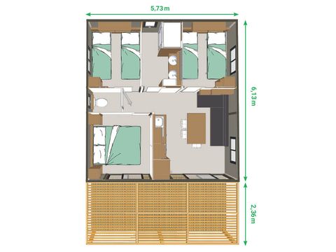 CHALET 6 personnes - PERSIA - 3 chambres