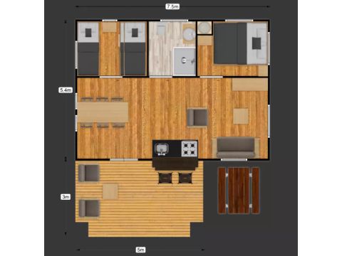 TENTE 5 personnes - Luxury Lodge 3 Pièces 4/5 Personnes