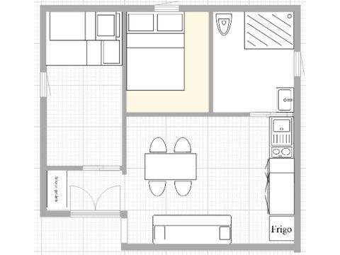 CHALET 6 personnes - CHALET CONFORT 2CH 4/6 PERS TV-CLIM-PMR