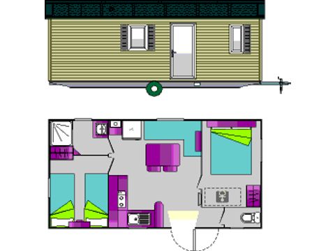 MOBILHOME 4 personnes - Cap vert