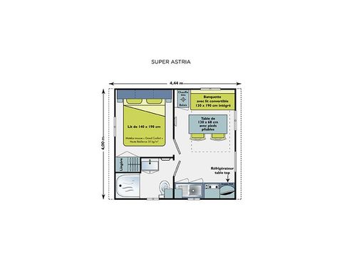 MOBILHOME 2 personnes - MYRTILLE