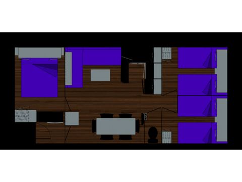 MOBILHOME 6 personnes - Mobil Home 3 chambres Argent (ophéa 8)