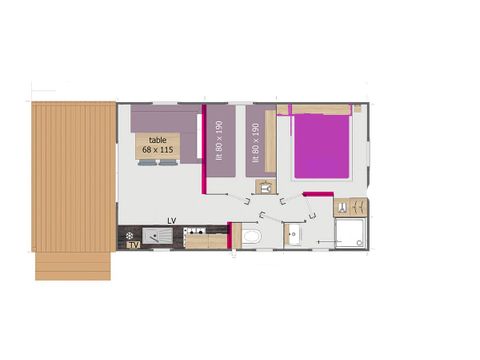MOBILHOME 4 personnes - ( n°26)