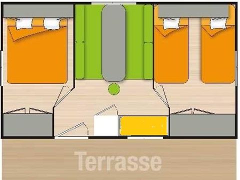 MOBILHOME 4 personnes - (sans sanitaires)