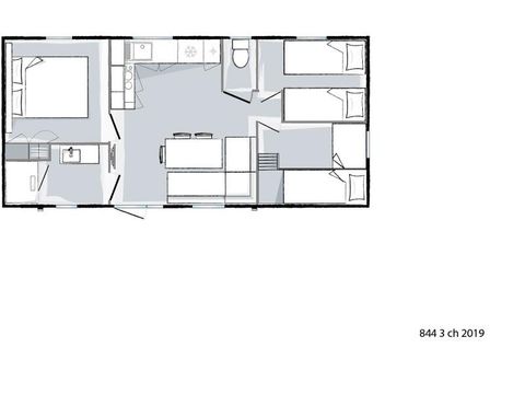 MOBILHOME 6 personnes - CURACAO Prestige 3 chambres