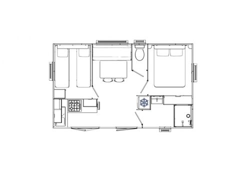 MOBILHOME 4 personnes -  CONFORT EVO 24 m²
