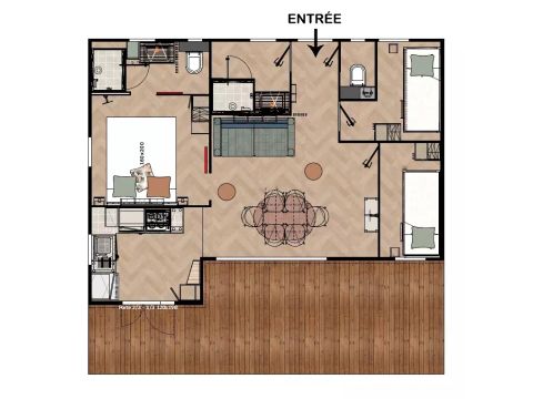 CHALET 4 personnes - Basque Belharra 4 Pièces 4 Personnes Climatisé + TV