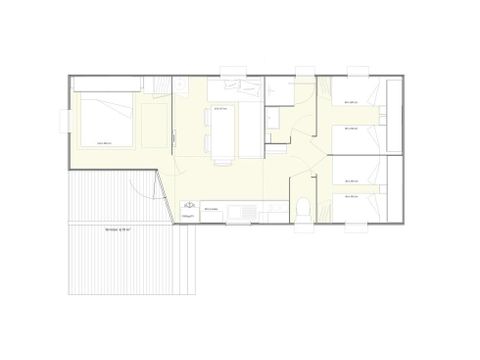 MOBILHOME 6 personnes - Le Family Plus 3 ch 32m² - 6 pers + bébé (4 adultes MAX - - Climatisation en option)