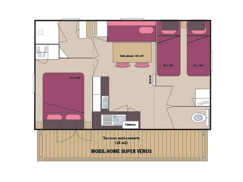 MOBILHOME 5 personnes - Super Vénus