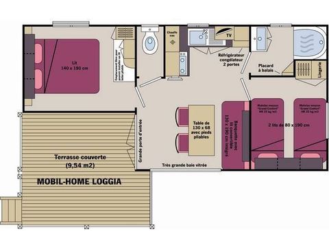 MOBILHOME 4 personnes - Confort 2 Chambres