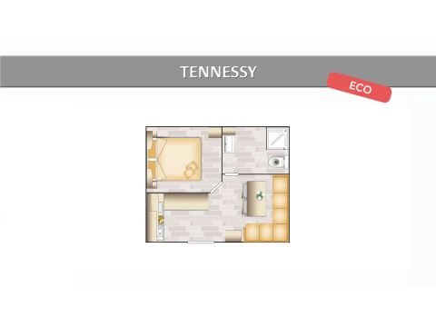 MOBILHOME 2 personnes - TENNESSY ECO.