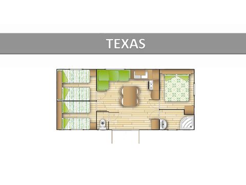 MOBILHOME 8 personnes - TEXAS ECO.