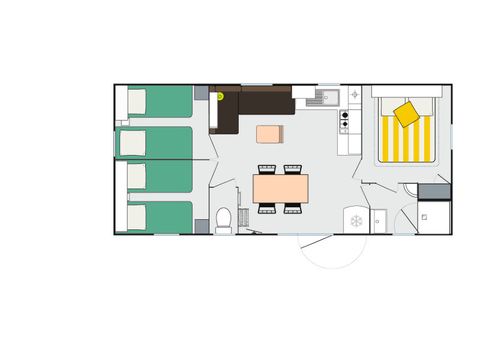MOBILHOME 8 personnes - Super cordelia 3 chambres climatisé
