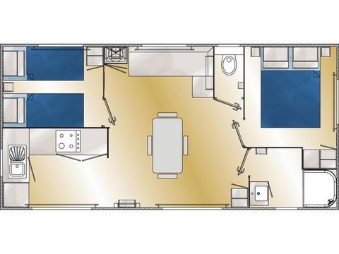 MOBILHOME 4 personnes - Super Riviera Mobil-home 28m² 