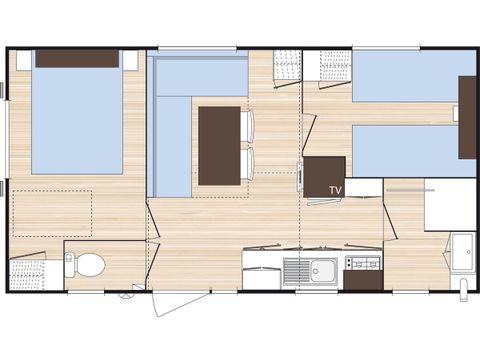 MOBILHOME 4 personnes - Confort Compact - 2 chambres