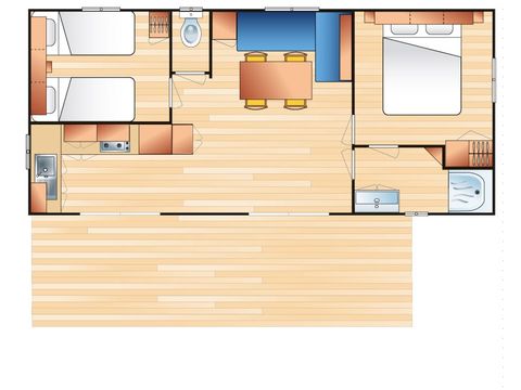 MOBILHOME 6 personnes - Confort Natura 4/6 2 ch. sans TV