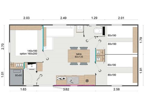 MOBILHOME 6 personnes - Grand Espace
