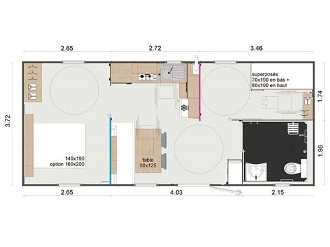 MOBILHOME 4 personnes - PMR