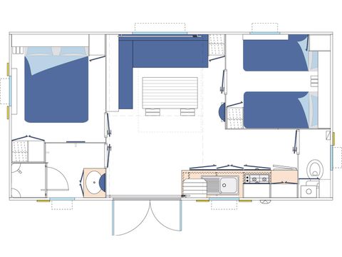 MOBILHOME 6 personnes - PANORAMIQUE DORDOGNE