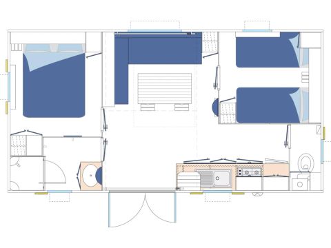 MOBILHOME 6 personnes - DORDOGNE (climatisé)