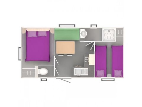 MOBILHOME 4 personnes - Lot et Garonne climatisé