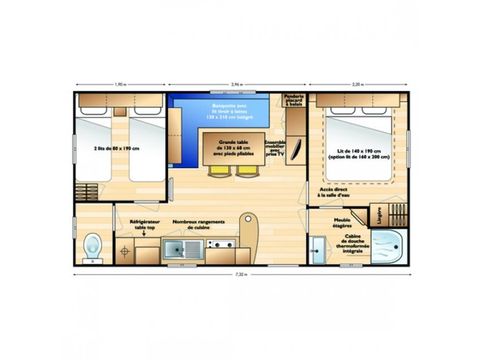 MOBILHOME 6 personnes - 2 chambres Lot climatisé