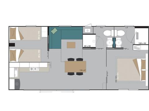 Mobilhome 4 personnes - Ciclamino Garden