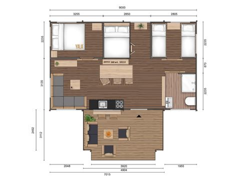Tente en toile et en bois 6 personnes - Safari Dreamer Plus