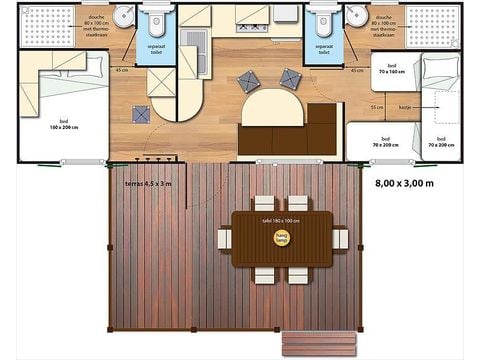 MOBILHOME 5 personnes - SunLodge Maple