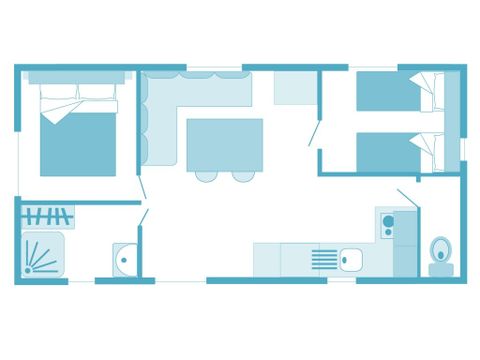 MOBILHOME 6 personnes - Ciela Confort 2 chambres