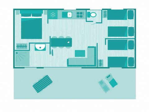 MOBILHOME 8 personnes - Ciela Confort 3 chambres