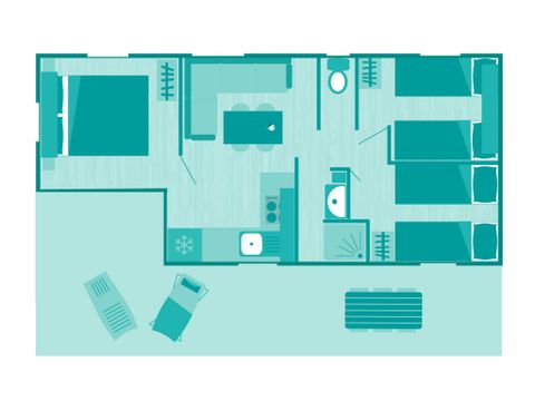 MOBILHOME 6 personnes - Ciela Privilège 3 Chambres SPA