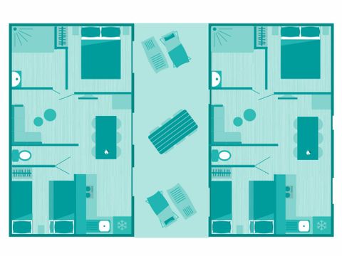 MOBILHOME 8 personnes - Ciela Prestige Tribu 4 chambres SPA