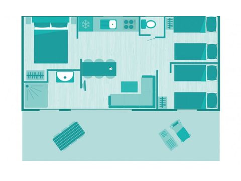 MOBILHOME 6 personnes - CLIM