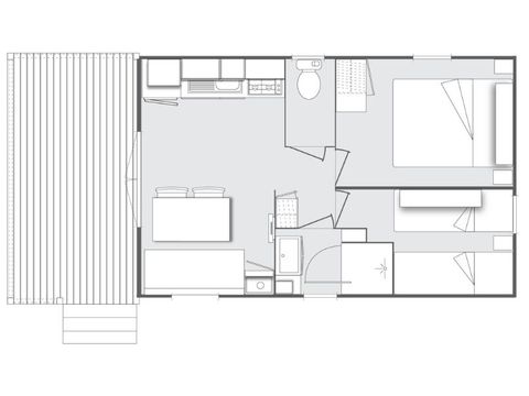 Mobilhome 4 personnes - Cocoon - 2 chambres - 24m²