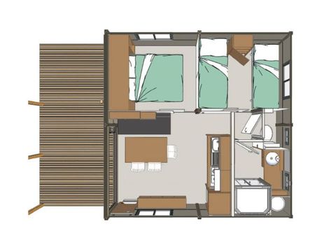 Chalet 5 personnes - Evasion - 2 chambres - 24m²