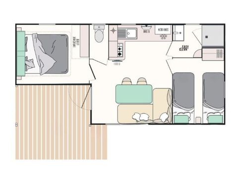 MOBILHOME 6 personnes - 2 Chambres Evasion - TV