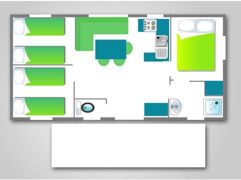 Mobilhome 6 personnes - 3 chambres
