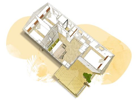 MOBILHOME 6 personnes - CONFORT (3 ch)