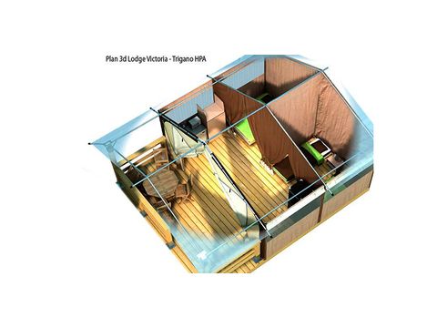 BUNGALOW TOILÉ 5 personnes - Tente Africaine (sans sanitaires)
