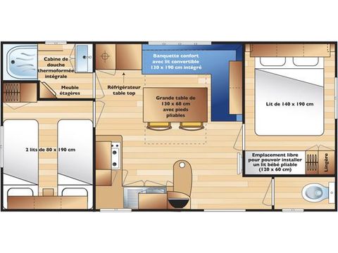 MOBILHOME 6 personnes - Confort